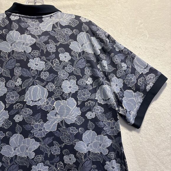 Abercrombie & Fitch Soft A&F Air Knit Super Soft Polo Men's Size XL Blue Floral - Picture 9 of 13